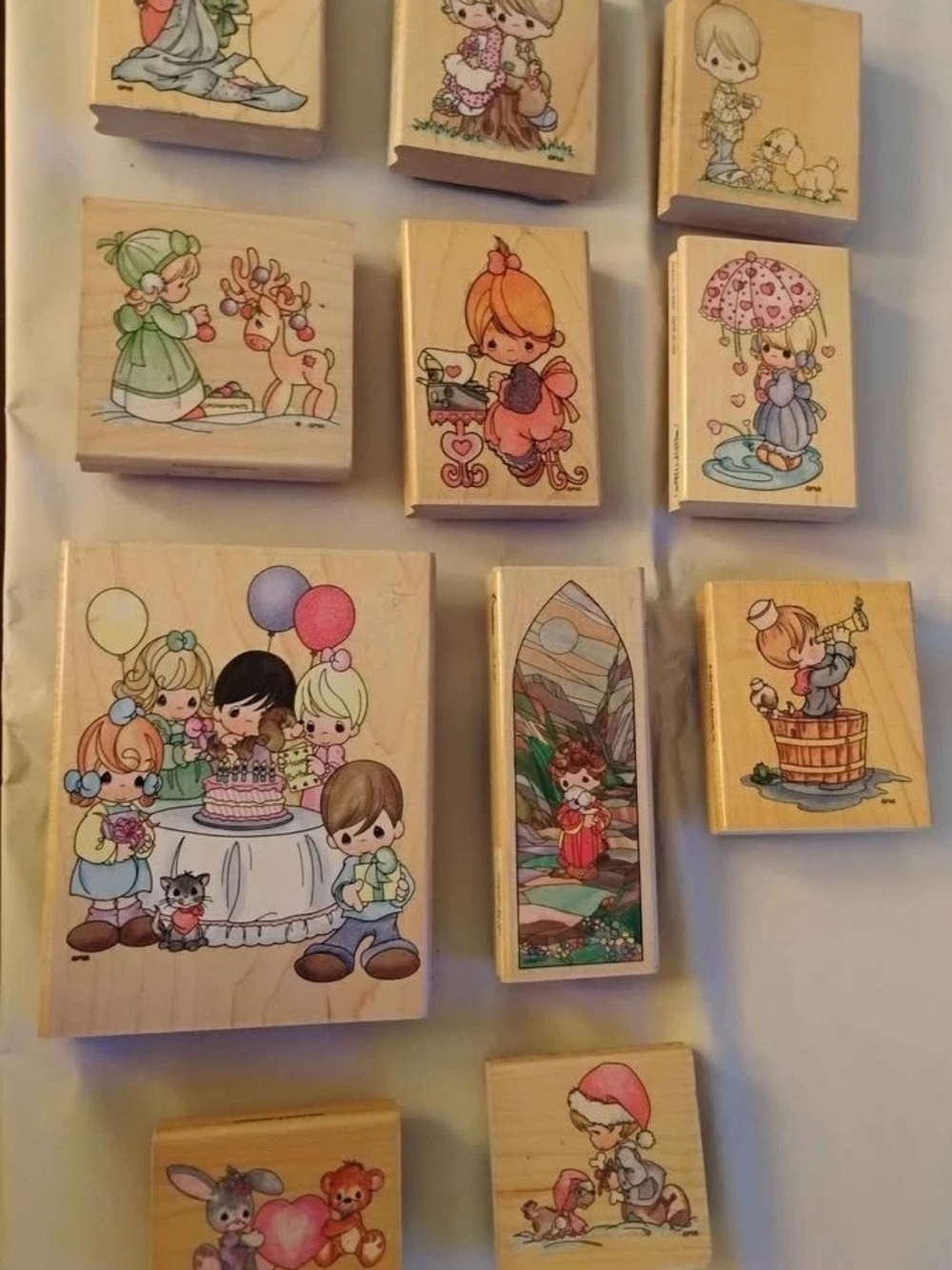 Precious Moments Wooden Character Stamp Set